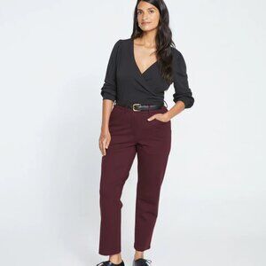 Universal Standard Cigarette Ponte Pant Black Cherry Size XS